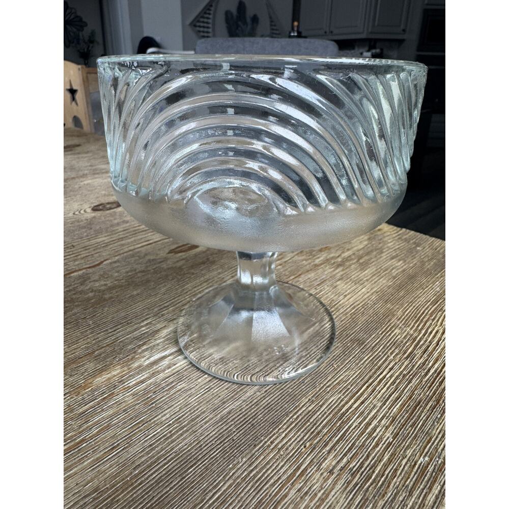 E.O. Brody Co. Cleveland, OH #138 Clear Retro Compote/Candy Pedestal Dish/Bowl